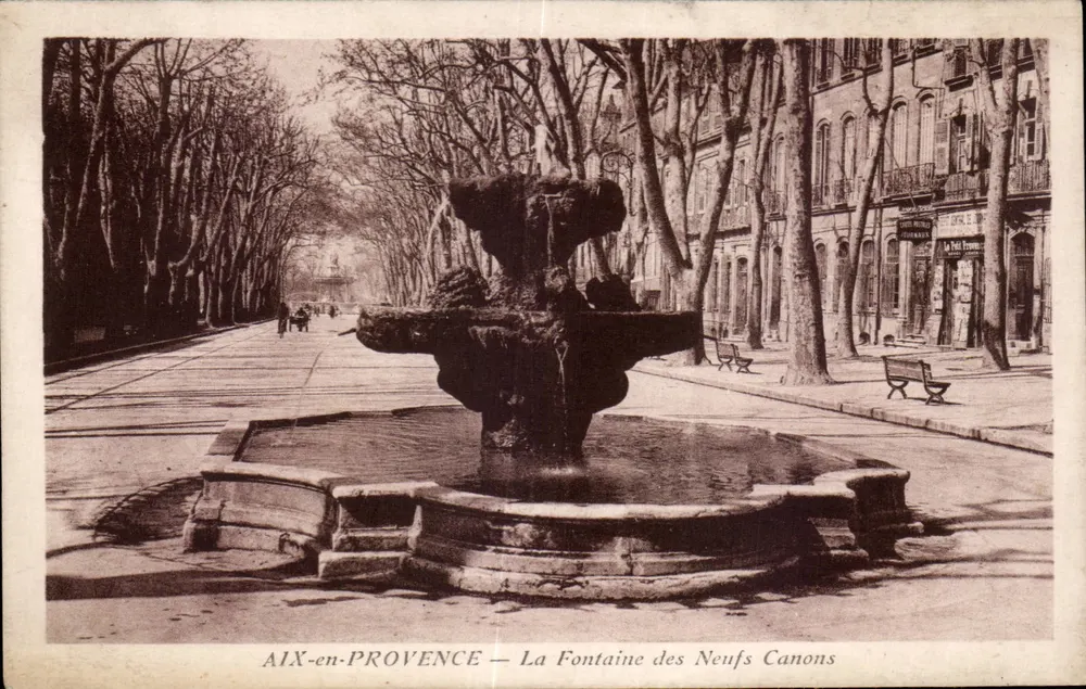 AIX-en-PROVENCE — Ansicht der Fontaine des Neufs Canons — Unbekannter Verlag, Seriennummer nicht sichtbar - Vorderseite