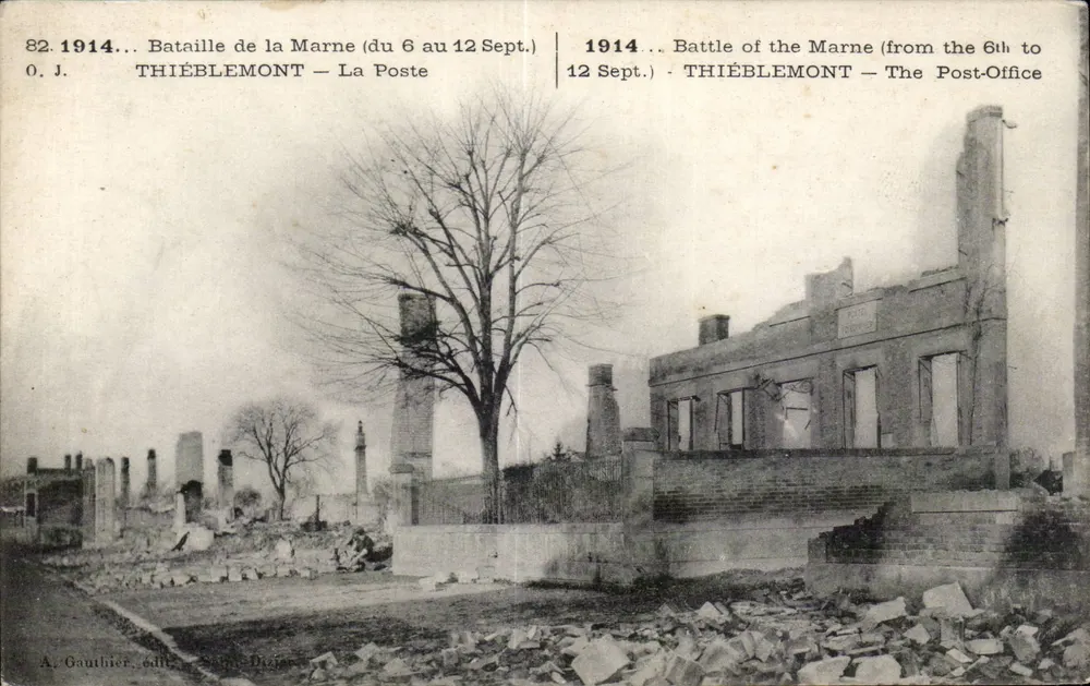 Thiéblemont — Schlacht an der Marne (6. bis 12. September 1914) — A. Gauthier, Verlag - Vorderseite