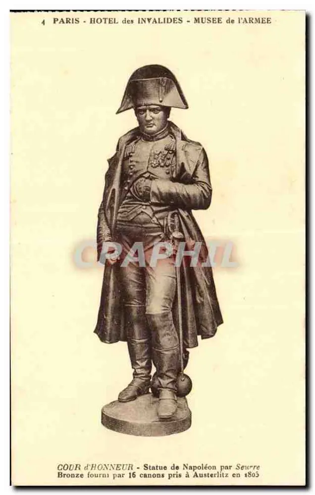 Statue Napoleons am Hôtel des Invalides — Militärmuseum — Ausgabe der Gesellschaft der Freunde des Militärmuseums - Vorderseite