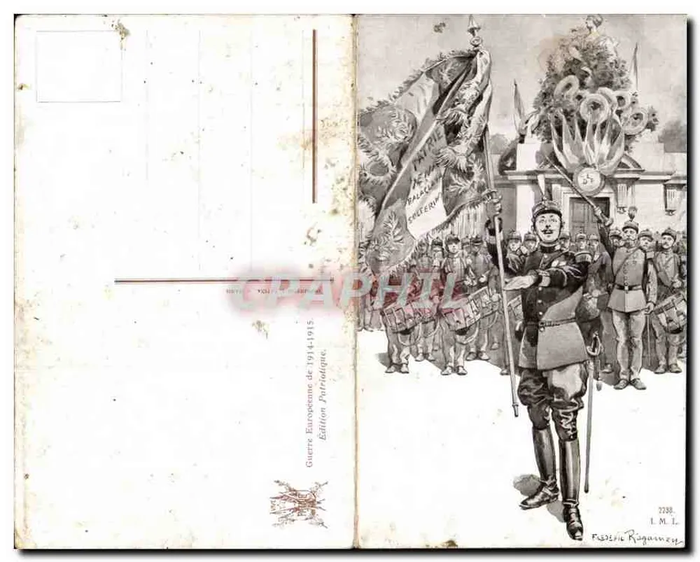 Marsch eines Regiments — militärische Szene — Edition Patridique, n° 2738 - Vorderseite