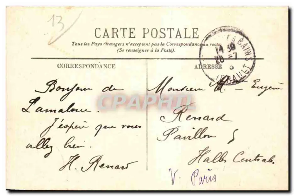 Marselha — A Cannebière — LL. - Verso
