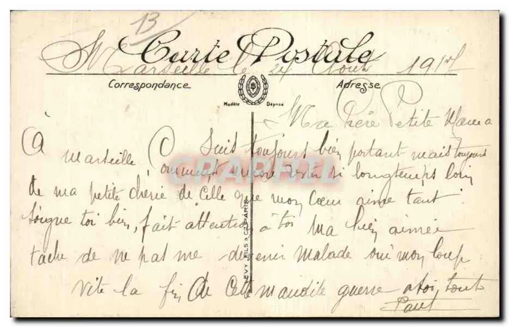 Marseille — No Mar — Na POURRASQUE — LE - Verso