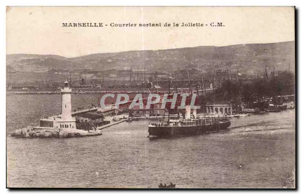 MARSEILLE - Corriere in uscita da Joliette - C.M. - Recto