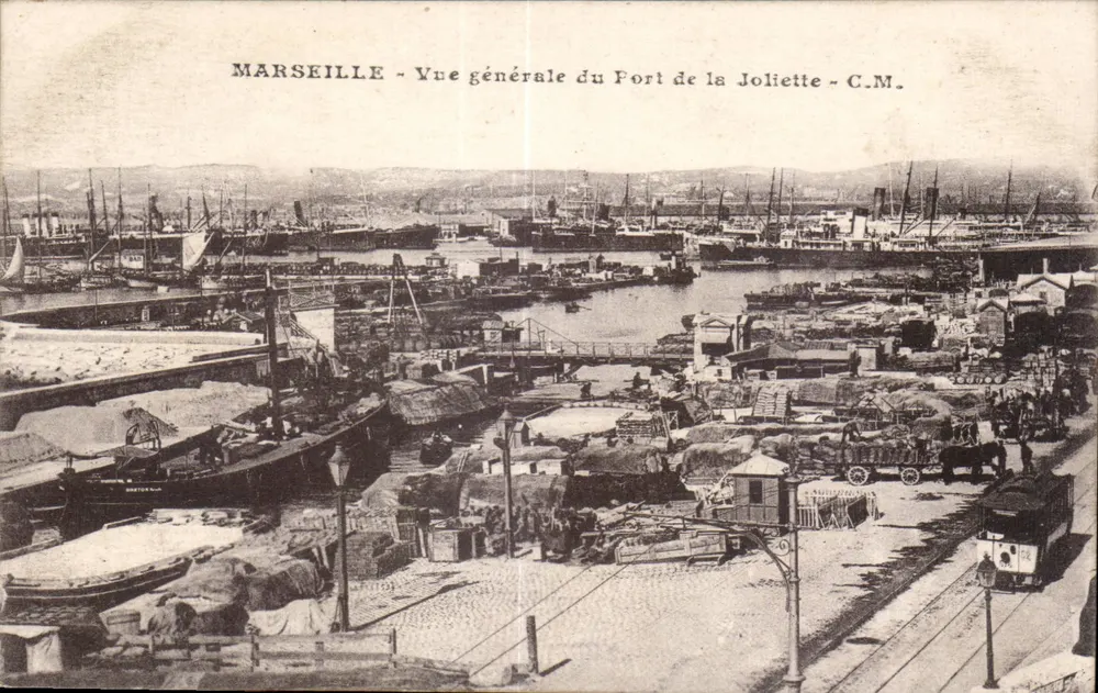 MARSEILLE — Allgemeiner Blick auf den Hafen von La Joliette — C.M. - Vorderseite