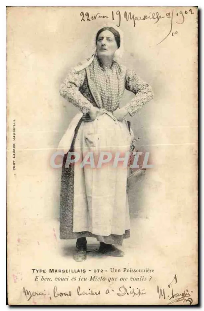 Tipo Marseillais — Uma Pescadora — PROT LACOUR MARSEILLE 372 - Frente