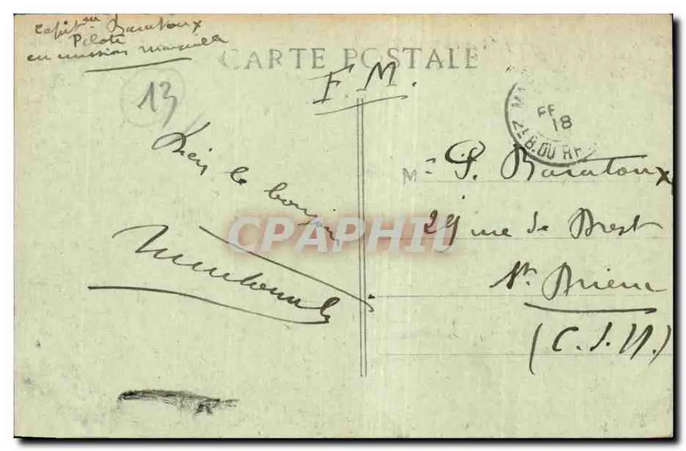 Marselha — A Corniche (Profeta) — L.R. - Verso