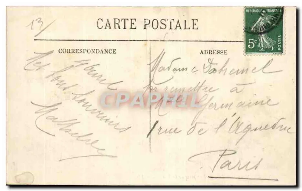 Marseille — Ansicht vom Rathaus — LL. Nr. 178 - Rückseite