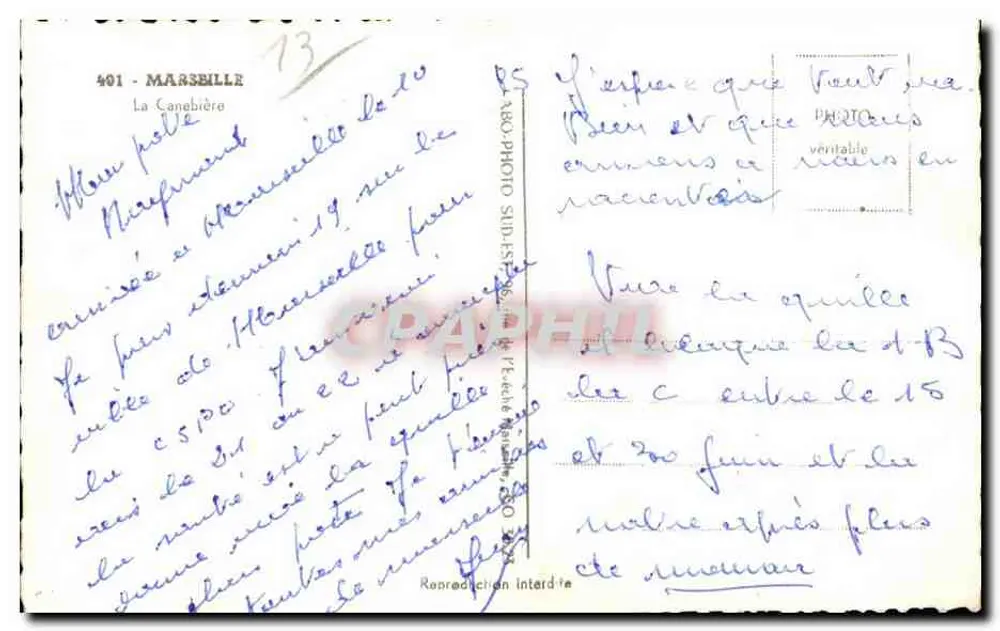 मार्सिले के रू डी ला रेपब्लिक का दृश्य — एडिटर एबीसी फोटो सूद-एस्ट, नंबर 401 - पीछे