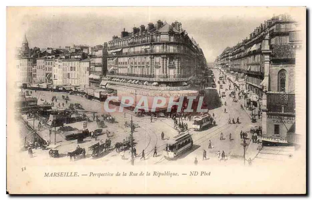 Marseille — Perspektywa ulicy République — ND Phot - Awers