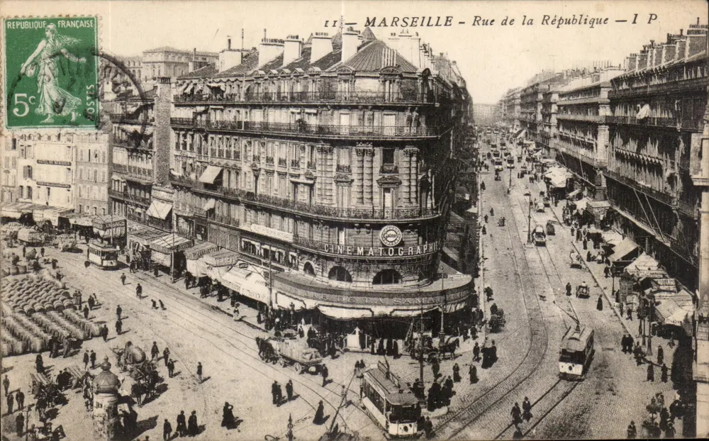 MARSEILLE - Rue de la République — Cinématographique — 1 P - Frente