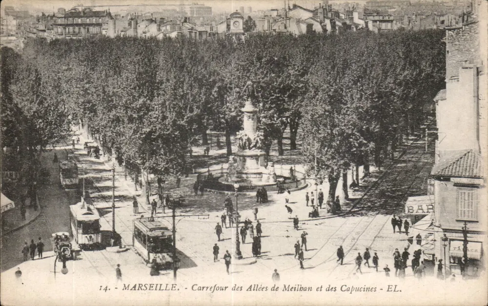 Marseille - Kreuzung der Allées de Meilhan und Capucines - EL. - Vorderseite