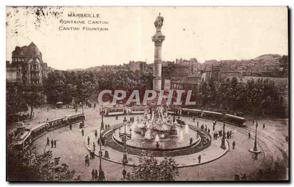 Marselha — Fonte Cantini — editor não identificado - Frente