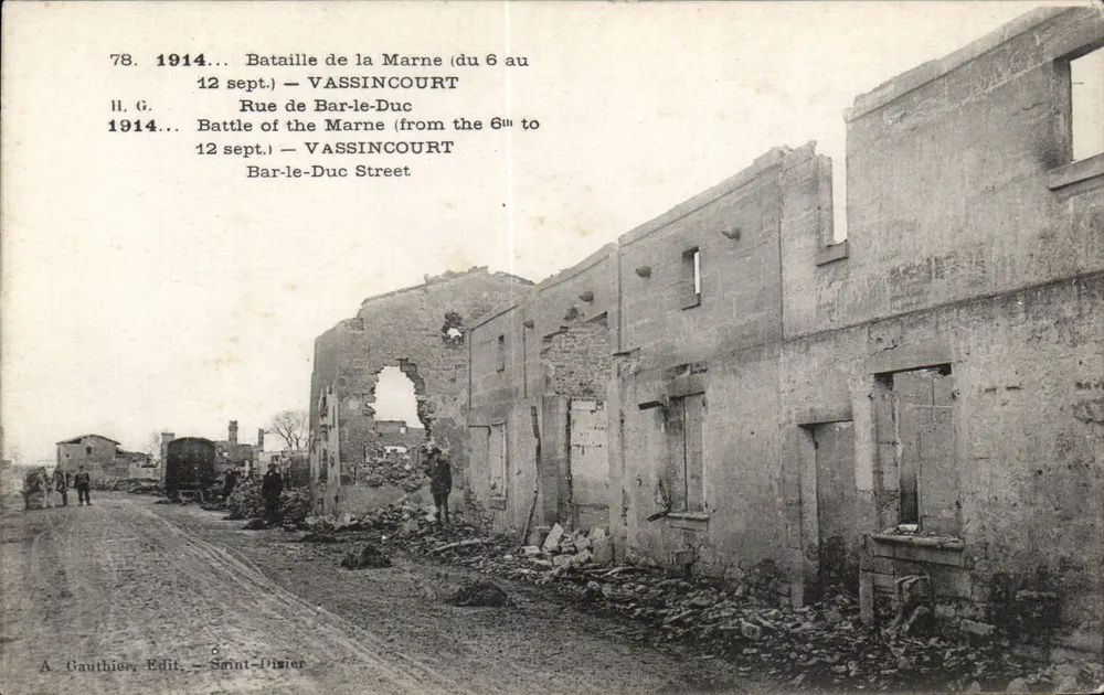 Schlacht an der Marne — VASSINCOURT — A. Gauthier, Verlag, Saint-Dizier - Vorderseite