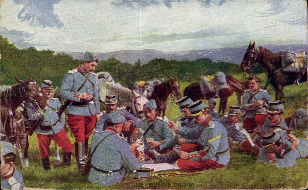 Soldaten im Feld — Eine gute Party — L.V.C. - Vorderseite