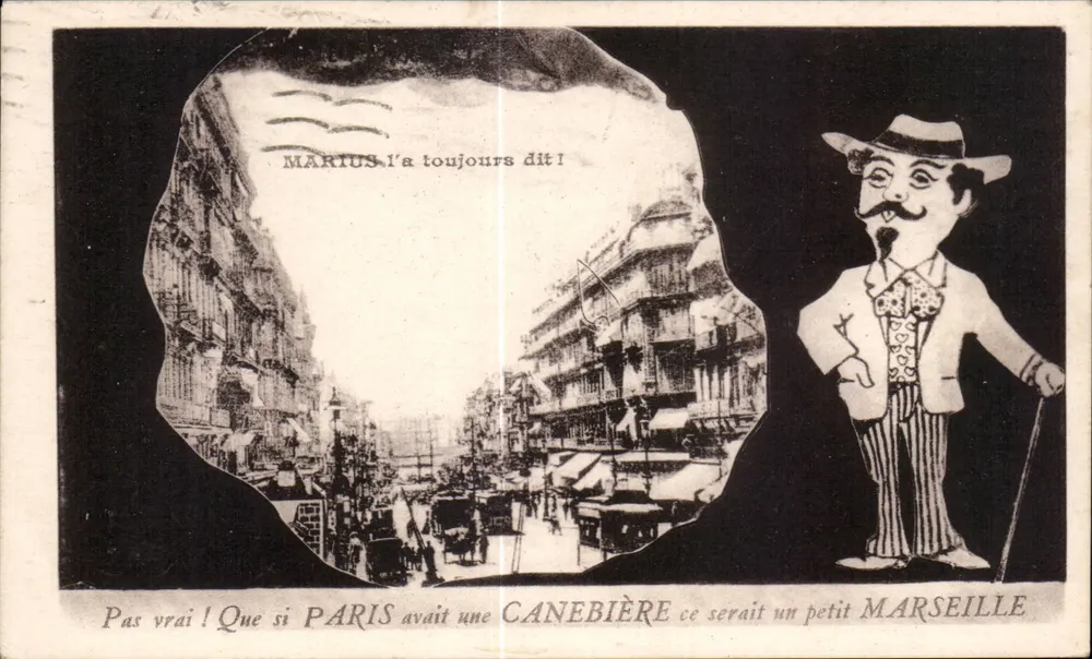 Paris — Cannebière — caricatura de Marius — editor não visível - Frente