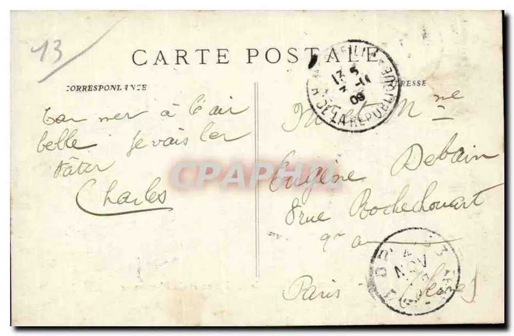 Marseille — Schule für Medizin und Pharmazie — P. R. éd. Marseille - Rückseite