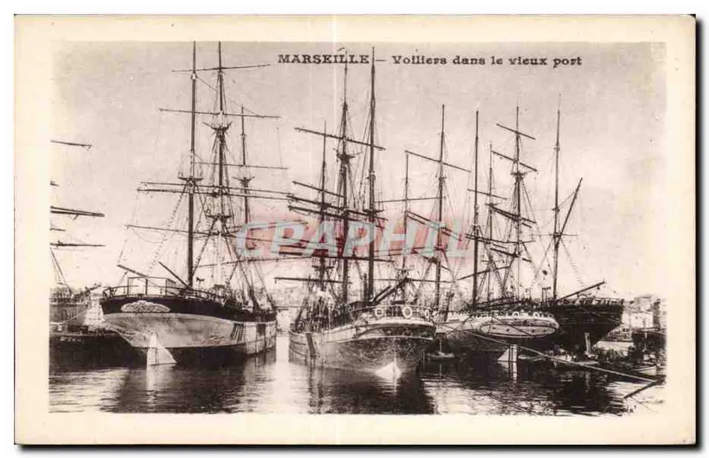 Marseille — Segelschiffe am alten Hafen - Vorderseite