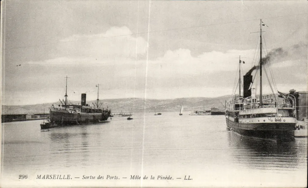 Marseille — Sortie des Ports — Môle de la Pinède — LL. — N° 296 - Vorderseite