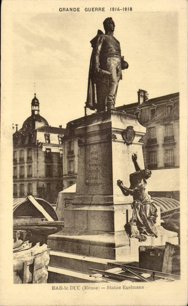 Bar-le-Duc (Meuse) — Estátua Exelmans — Grande Guerra 1914-1918 - Frente