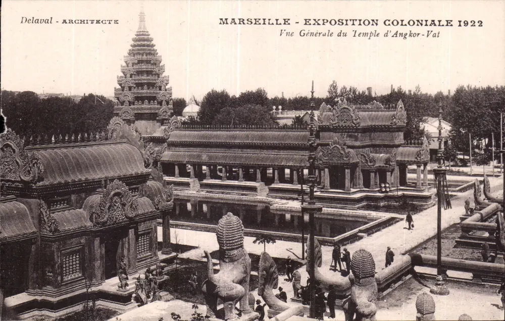 Marseille - Kolonialausstellung 1922 — Allgemeiner Blick auf den Tempel von Angkor Wat — Delaval - Architekt - Vorderseite