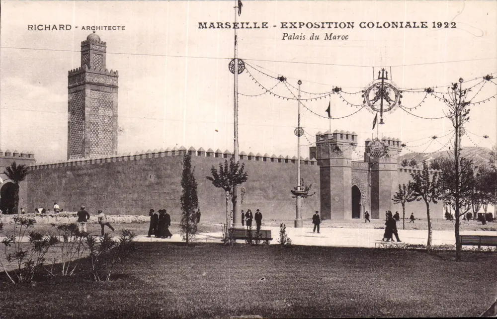Marseille - Koloniale Tentoonstelling 1922 - Paleis van Marokko — Architect Richard - Voorkant