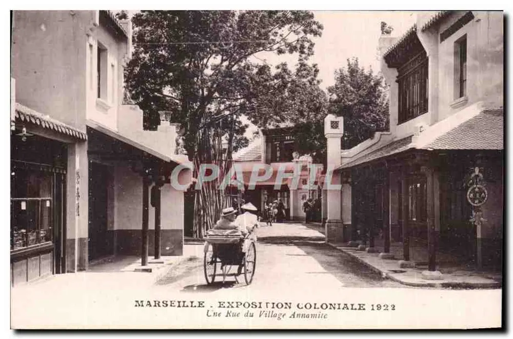 Marseille. Kolonialausstellung 1922 — Eine Straße im Annamiten-Dorf - Vorderseite