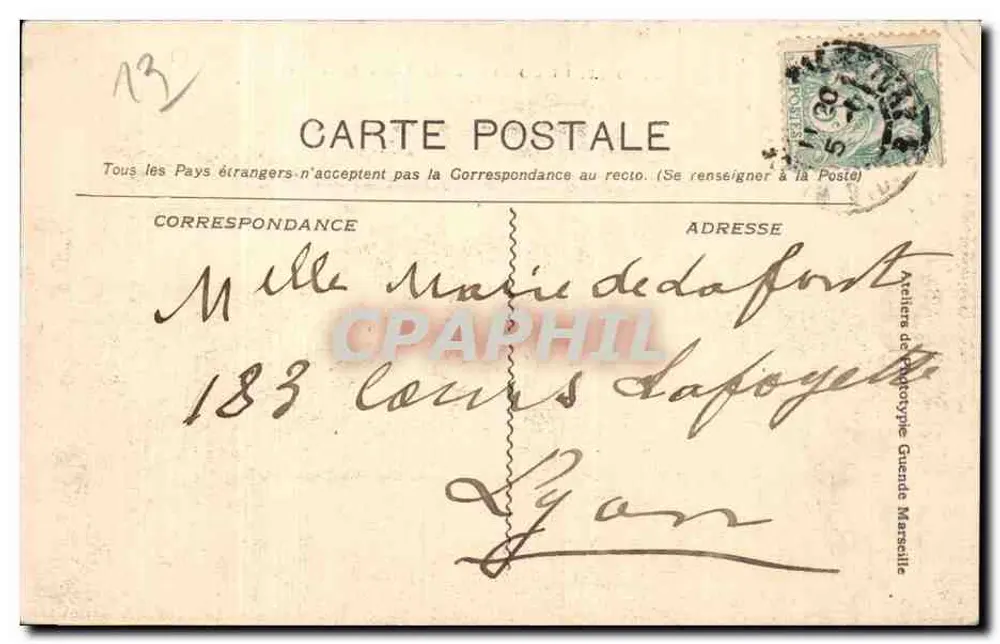 Marselha - Exposição Colonial. Palácio da Mar — Edições Par CIA - Verso