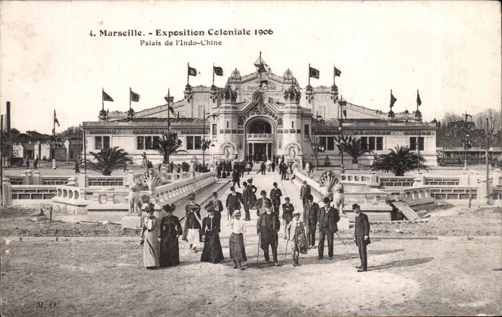 Marseille - Kolonialausstellung 1906 - Palast von Indochina - Vorderseite