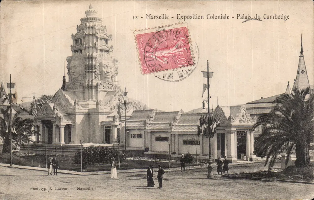 Marselha - Exposição Colonial - Palácio do Camboja — fototipia E. Lacour — Marselha - Frente