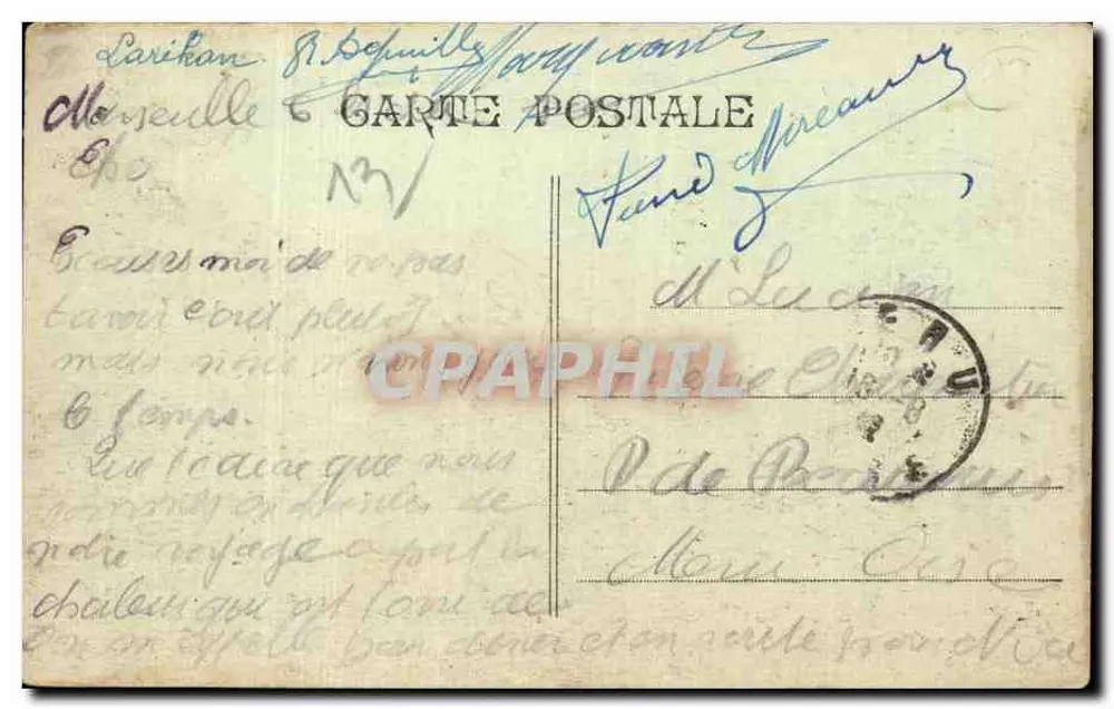 Marseille - Exposição Colonial 1922 - O Grande Palácio — E. Bentz, Arquiteto - Verso