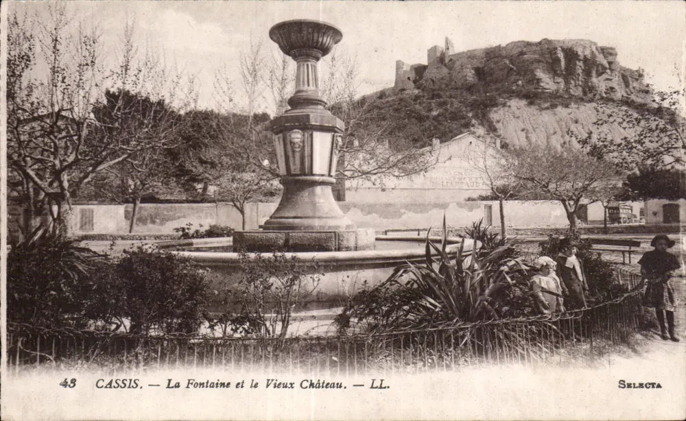 Cassis — Die Fontäne und das alte Schloss — LL. — SELECTA - Vorderseite