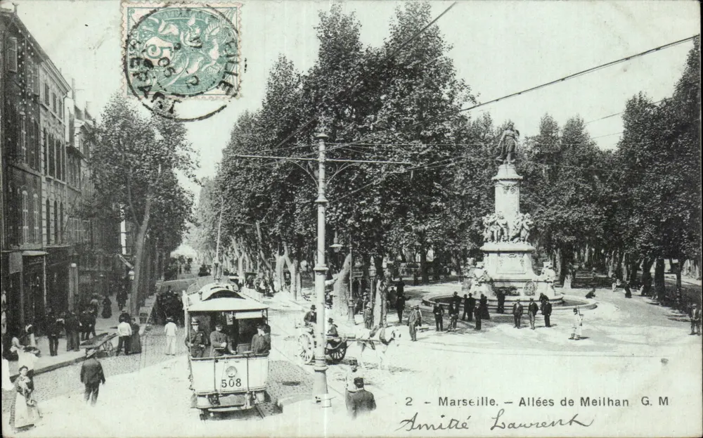 Marseille — De Allées de Meilhan — G. M. Vriendschap Laurent - Voorkant