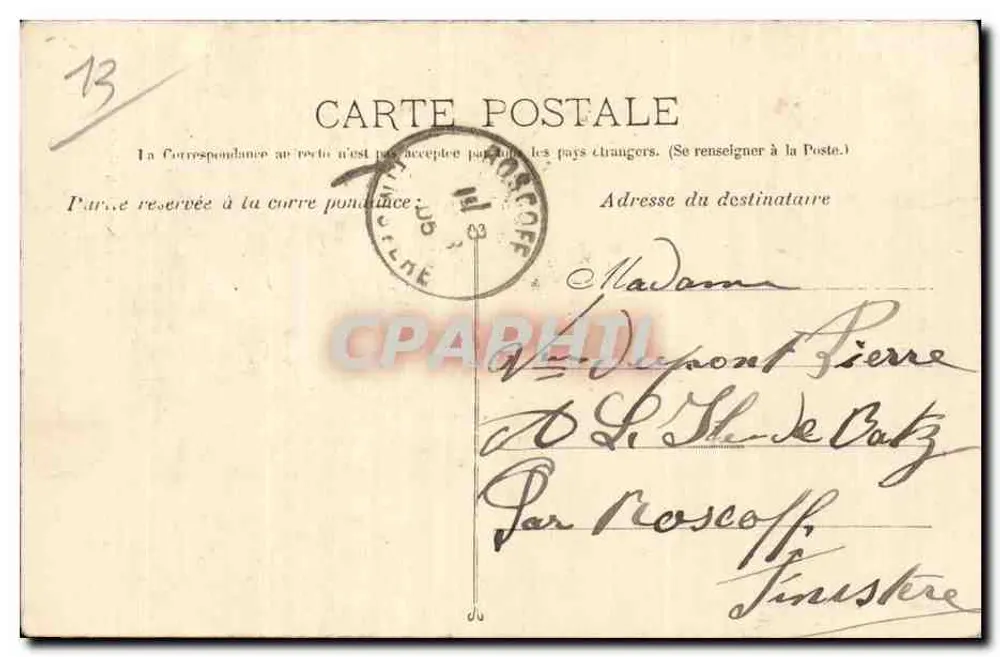 Tipo Marseillais - Peixeira — Cuende fot. Marselha, n°272 - Verso