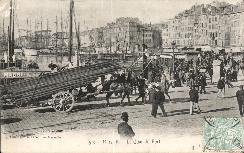 Marseille — Der Hafenarm — Phototypie E. Lacour — n° 510 - Vorderseite