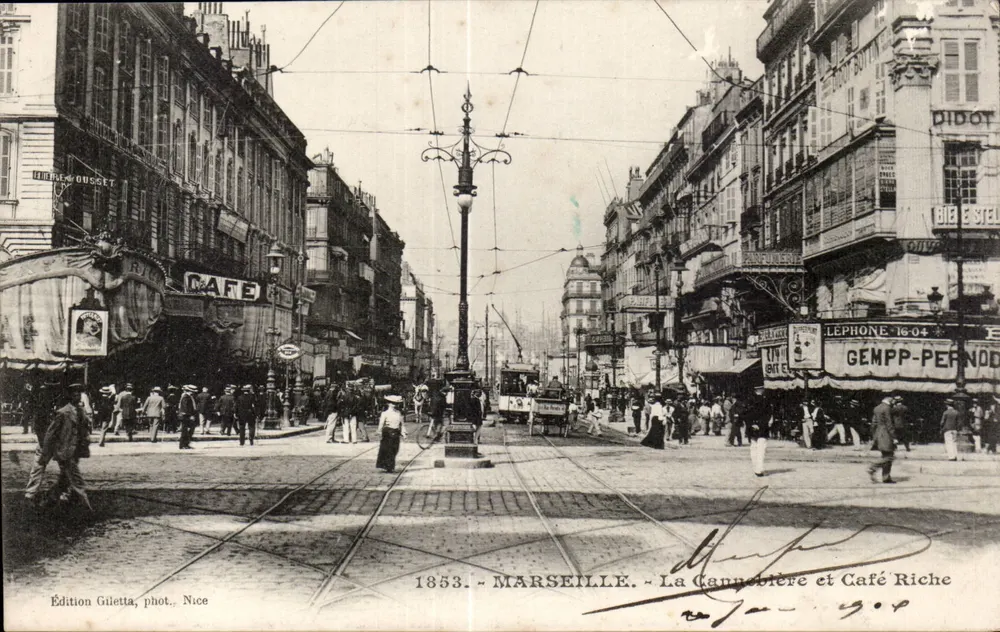 Marseille - La Cannébière e Café Riche — Edição Giletta, fot. Nice - Frente