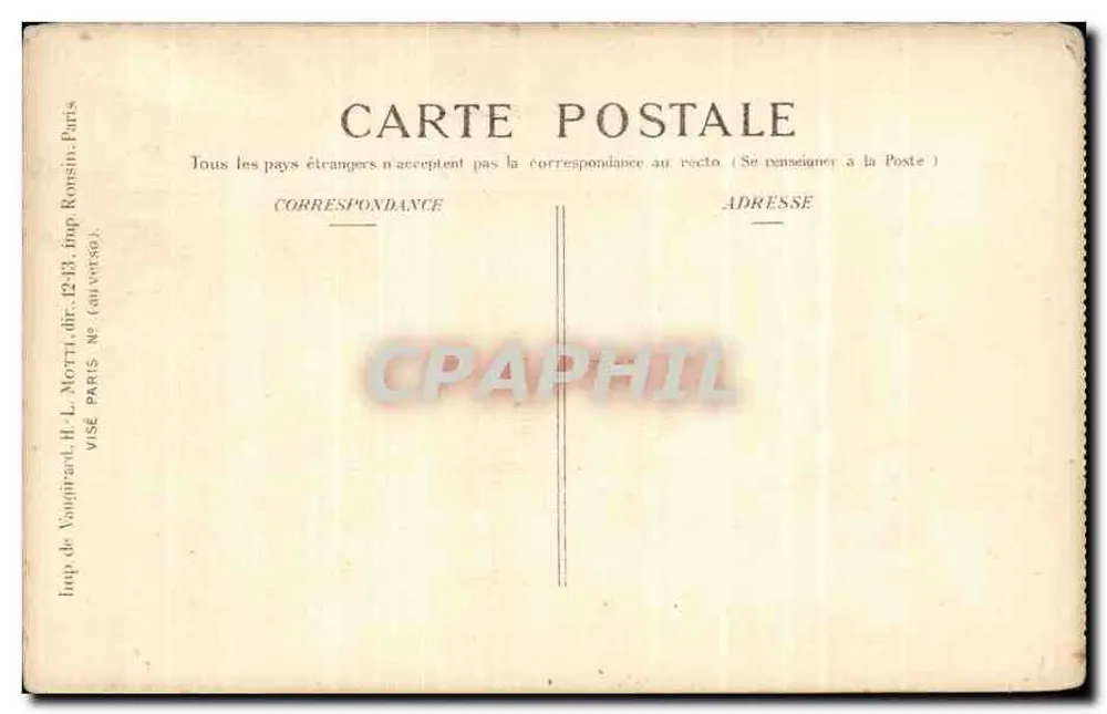 Kraftstoffversorgung — Krieg 1914-15 — Ed. Pays de France n°134 - Rückseite
