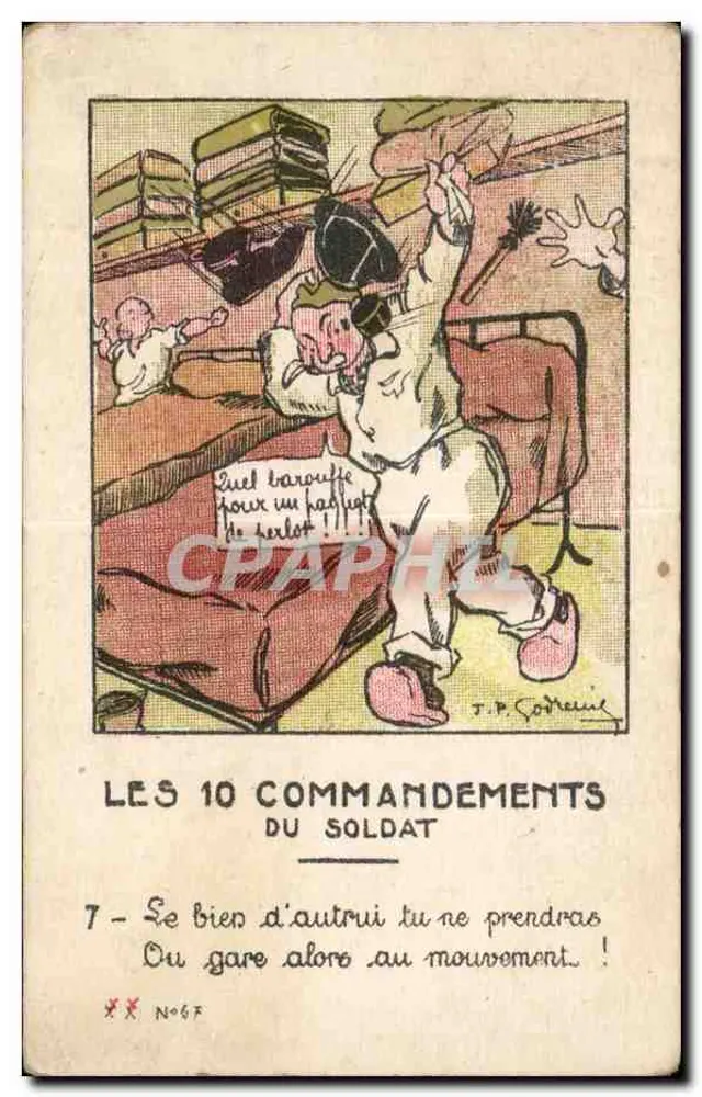 Os 10 Mandamentos do Soldado — 7º mandamento — T.P. Godreuil, N°6F - Frente