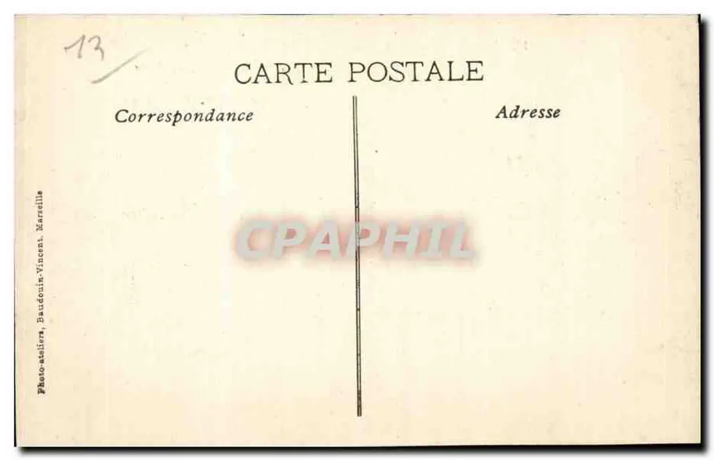 Internationale Elektroausstellung, Marseille 1908 — Palast der Landwirtschaft — Photo Baudouin-Vincent - Rückseite