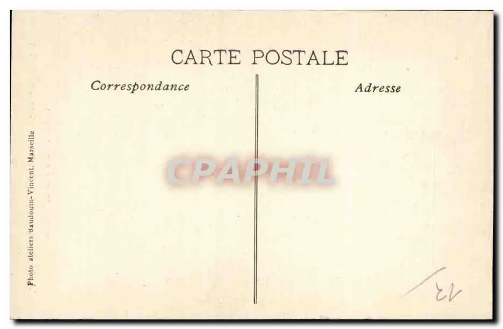Internationale Elektroausstellung, Marseille, 1908 — Grand Palais — Zentralmotiv — Fotoateliers Bautoun-Vincent, Marseille - Rückseite