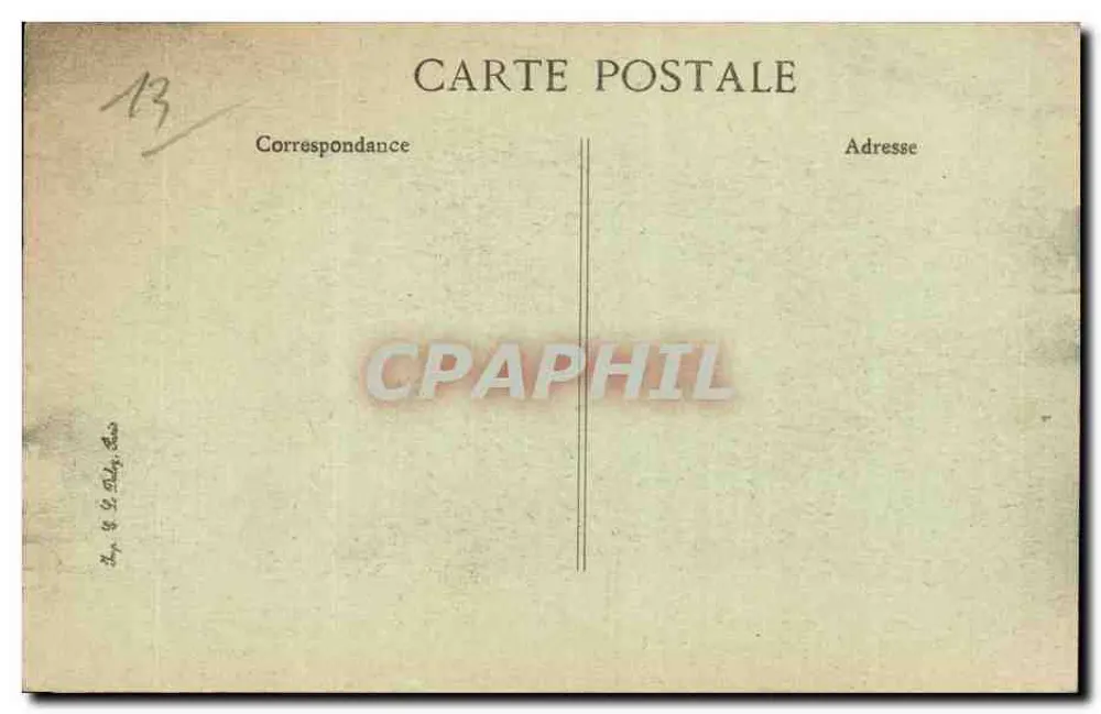 Marselha — A Corniche — A Ense do Profeta — B.L.D. n°203 - Verso