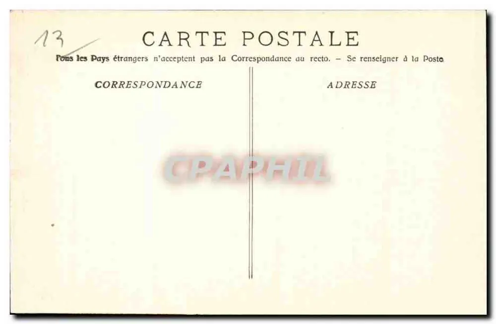 Marseille - Kolonialausstellung - Die Esplanade & das Große Palais — H. W. offizielle Karte n°37 - Rückseite