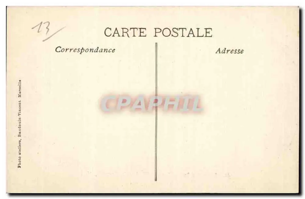 Castelo Duplessis — Exposição Internacional de Eletricidade, Marselha, 1908 — Foto Atelier Baudouin, Marselha - Verso