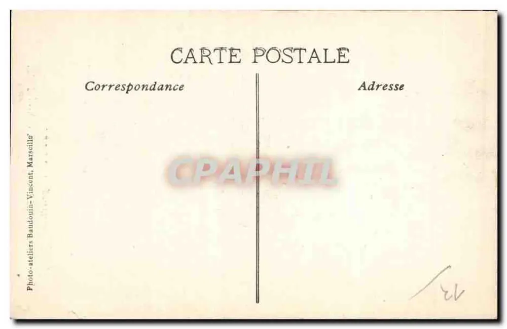 Internationale Elektroausstellung — Palast der Landwirtschaft (Eingang) — Marseille, 1908 - Rückseite