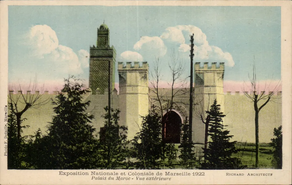 Palácio do Marrocos — Exposição Nacional e Colonial de Marselha 1922 — Richard Arquiteto - Frente