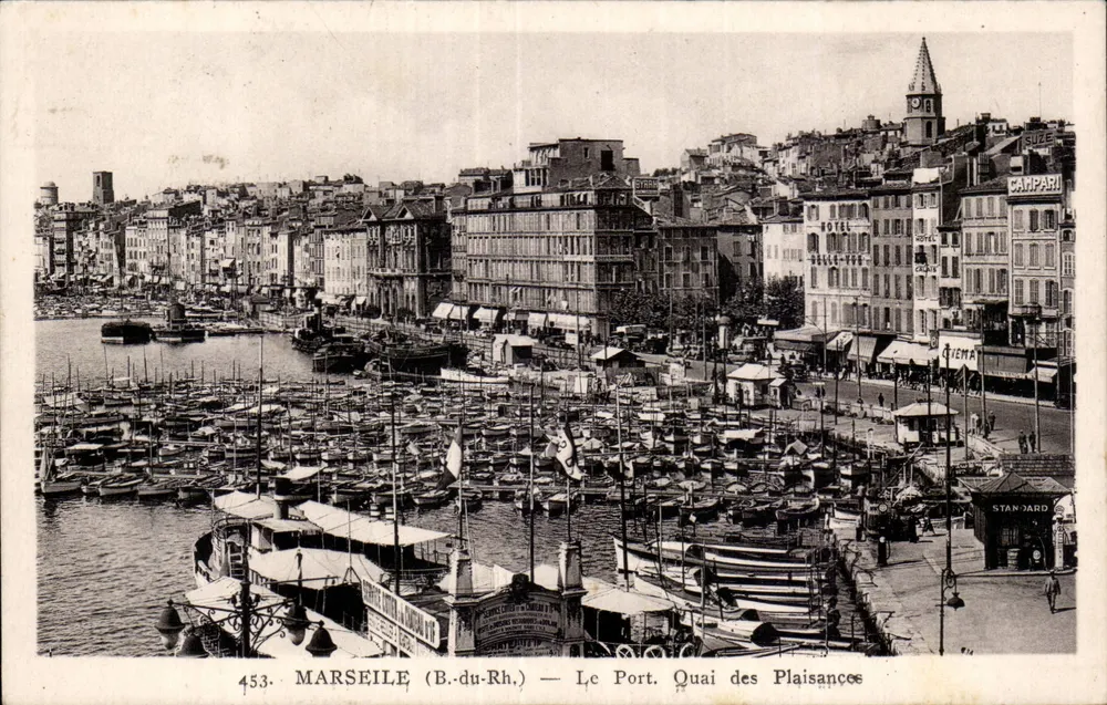 Marseille (B.-du-Rh.) — Der Hafen. Quai des Plaisances — Verlag ADIA, Nr. 453 - Vorderseite