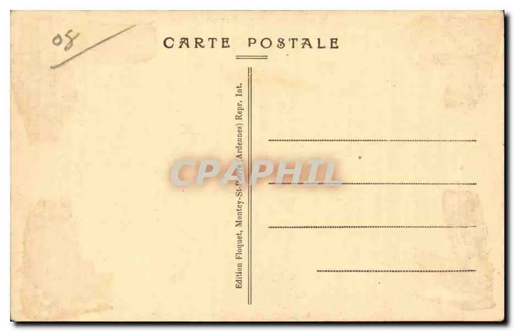 Tal der Meuse — Château-Regnault-Bogny — Panoramablick Richtung Laval-Dieu - Rückseite