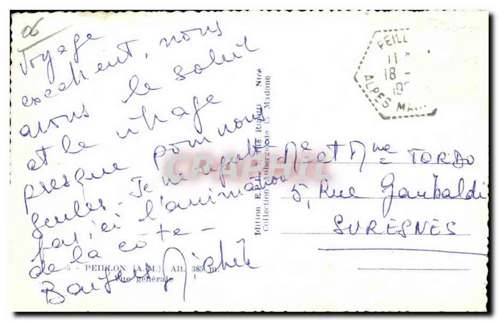 Vila a montanha — Editor E. Baudini, Nîmes — n° 66 - Verso