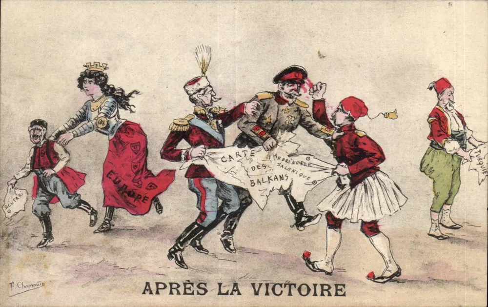 Nach der Sieg — Europa, Türkei und andere karikaturierte Figuren — F. Chamouin - Vorderseite