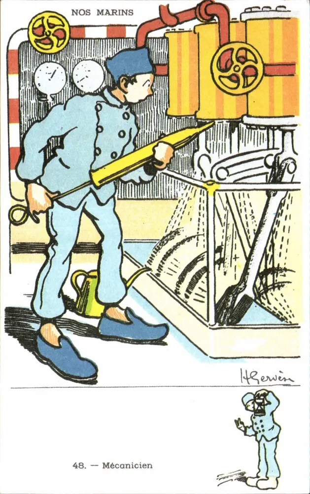 Unsere Seefahrer — Mechaniker — H. Berwin, n°48 - Vorderseite