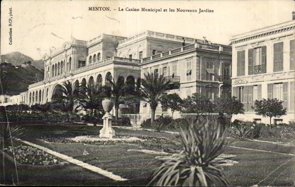 Menton - O Casino Municipal e os Novos Jardins — fot. RCP - Frente